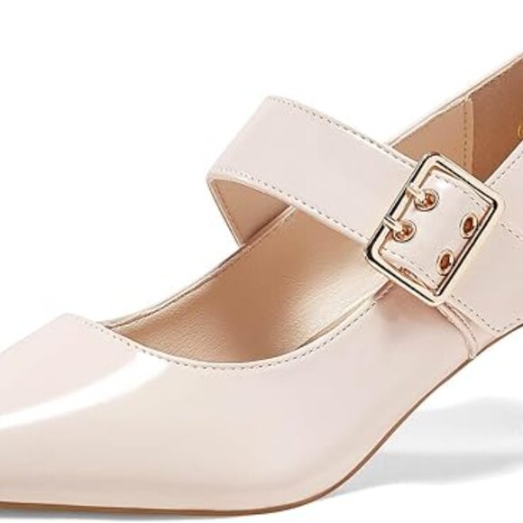 Mary Jane kitten heels, size 9, apricot color, comfortable - Picture 2 of 4